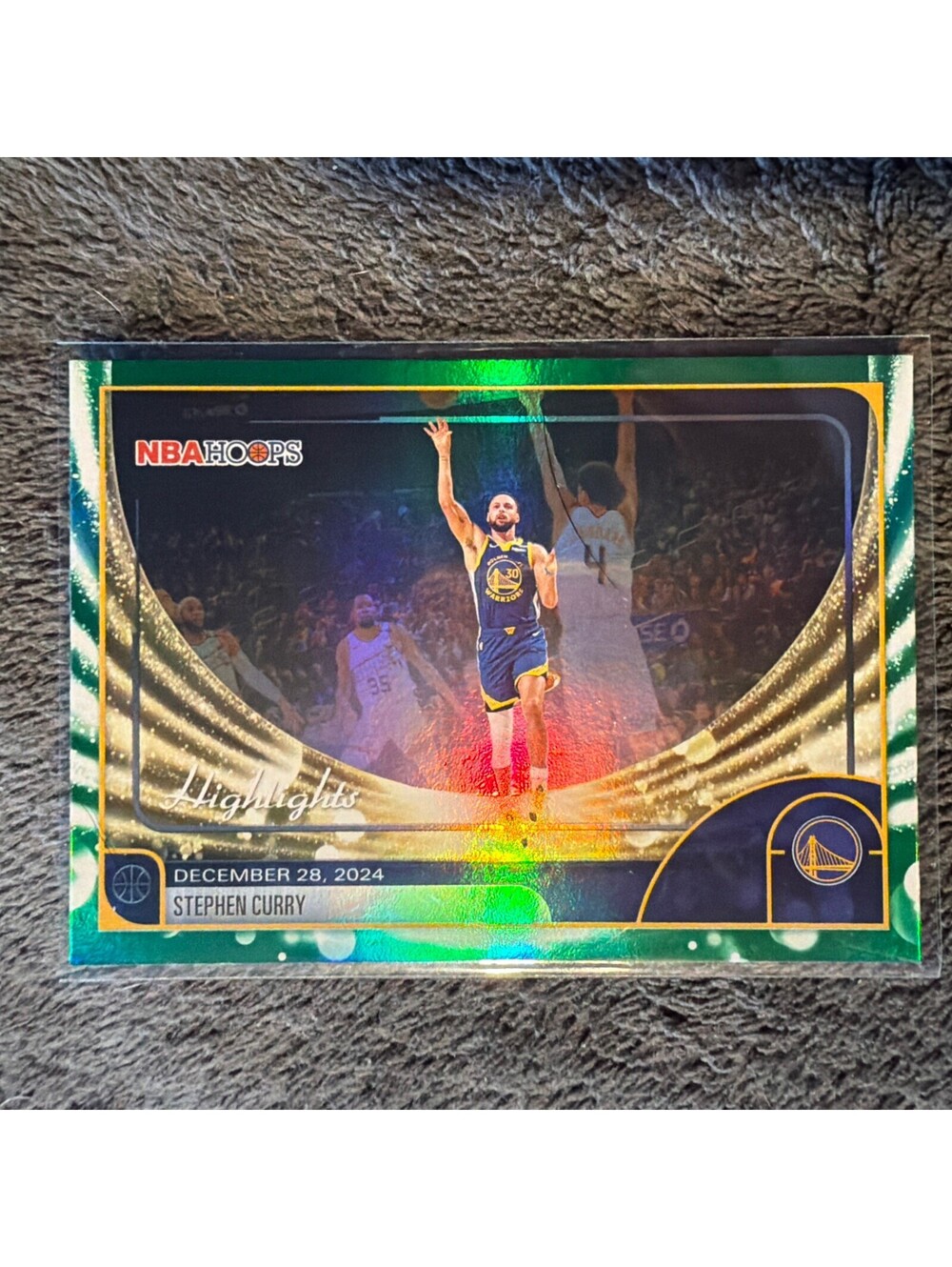 2026 Topps NBA Hoops Stephen Curry Highlights Green SP Warriors #261